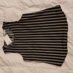 DR2 | Black & White Striped Top (Small)